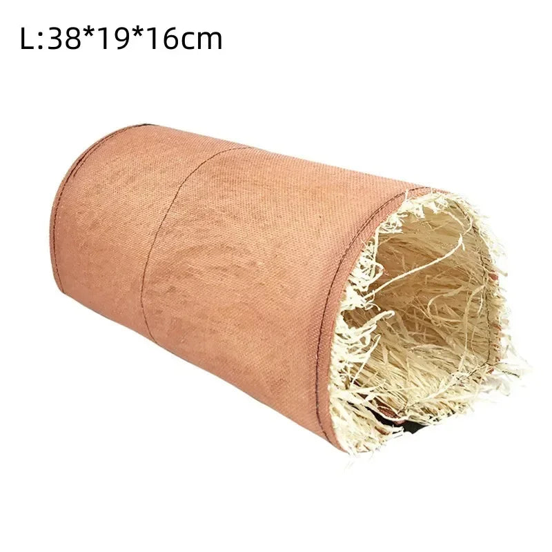 Rabbit Hideaway Toy Grass Straw Bunny Toy Tunnel Hamster Accessories For Guineapig Chinchilla Ferret Rats Rodent Cage NEW