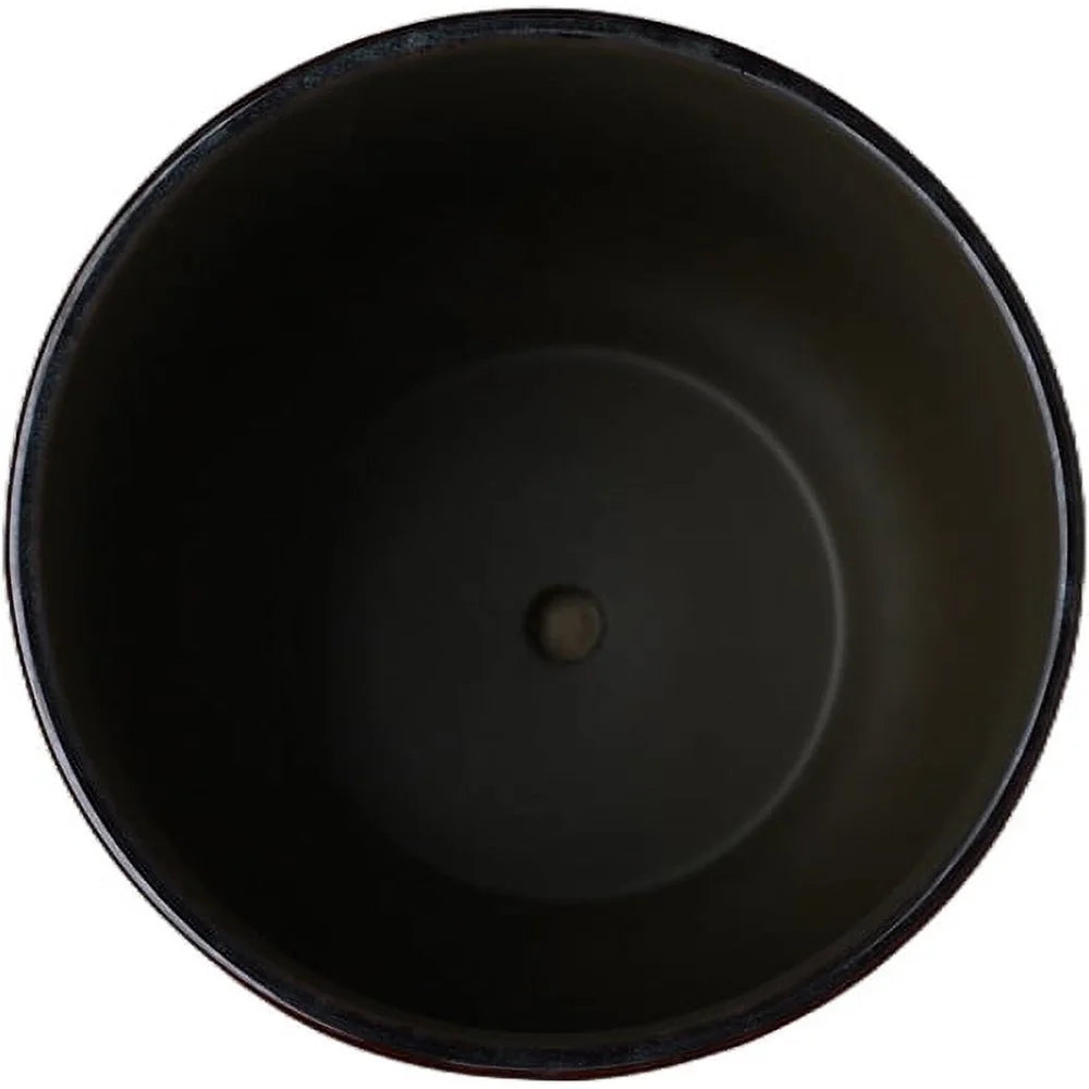 8 Inch Ceramic Planter With Saucer Indoor Outdoor Modern