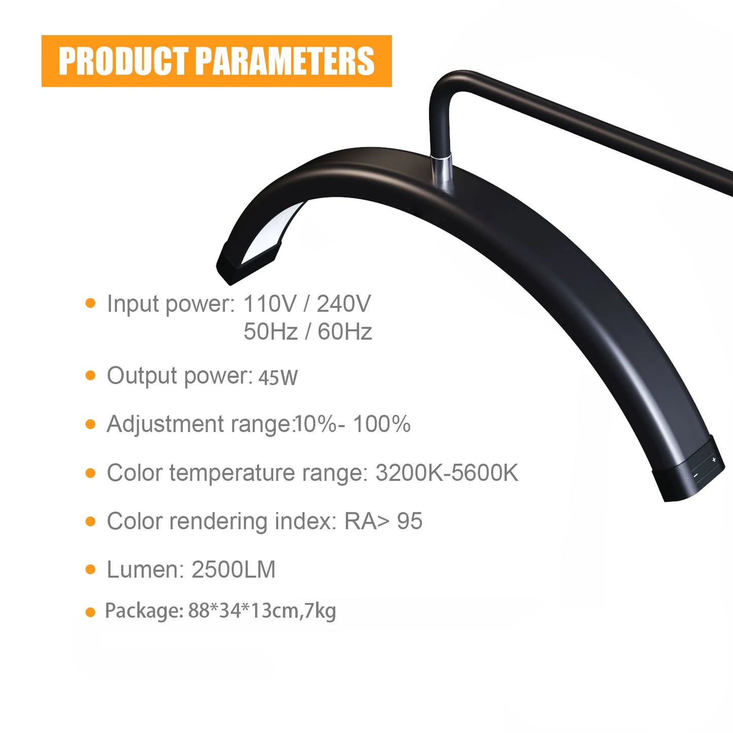 Fosoto Half Moon LED Video Light For Tattoo Eyelash Fill