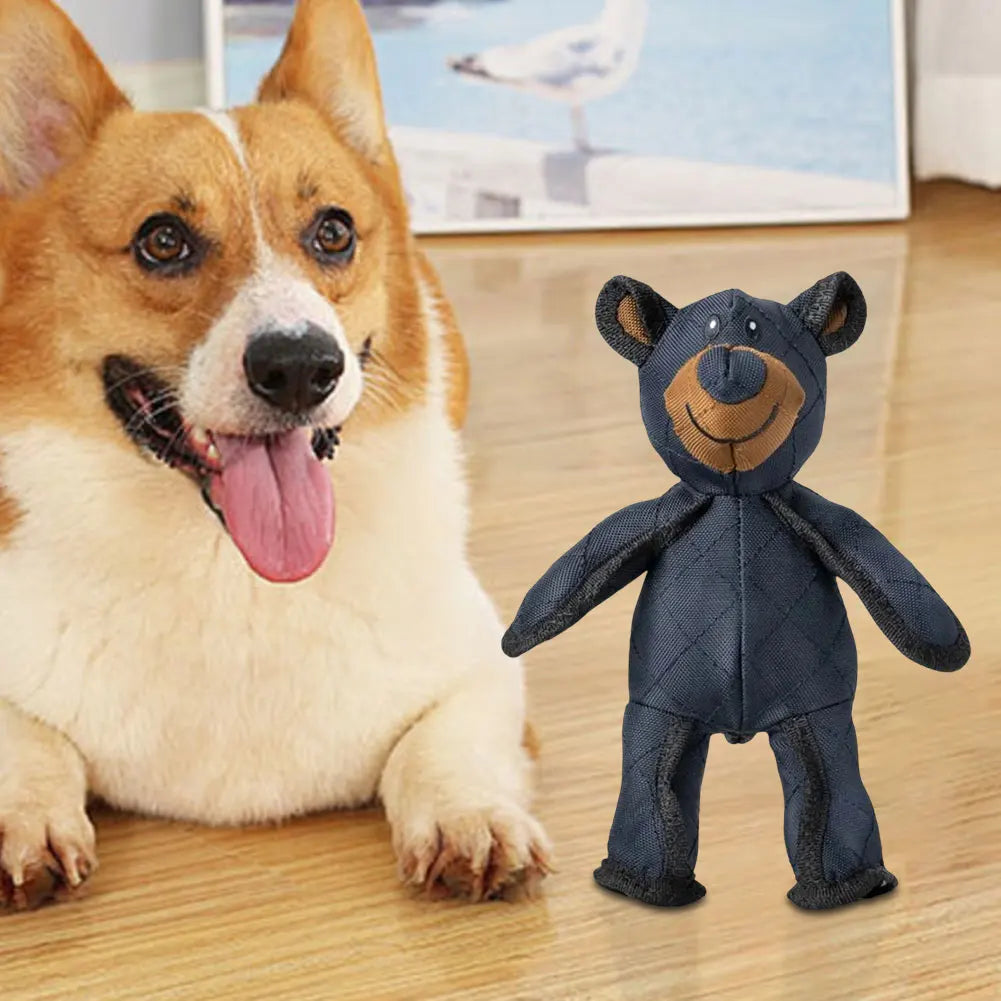 Mighty Bear Robust Bear Pet Soundmaking Toy Plush Interactive Dog Toy Grinding Cleaning Teeth Anti Bite Abreact Plaything Bear