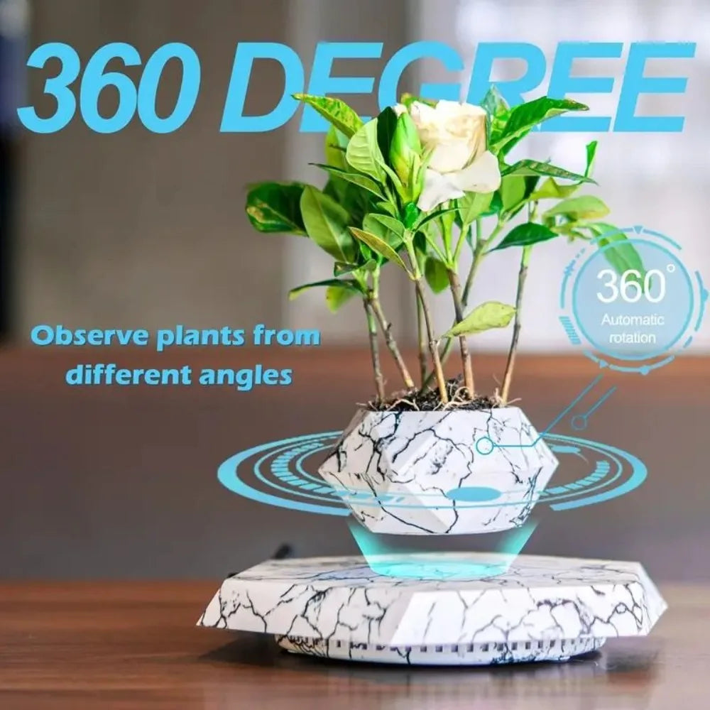 Levitating Plant Pots Small Plant Levitating Pots Home and Office Levitation Decoration Magnetic Levitation Flower Planters