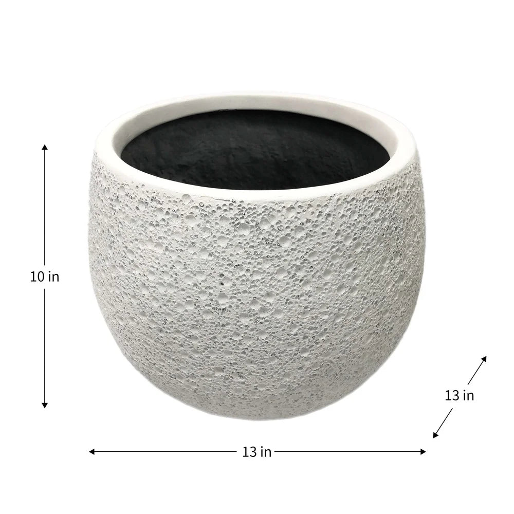 Resin Moon Planter 13in Weather Resistant Garden Decor