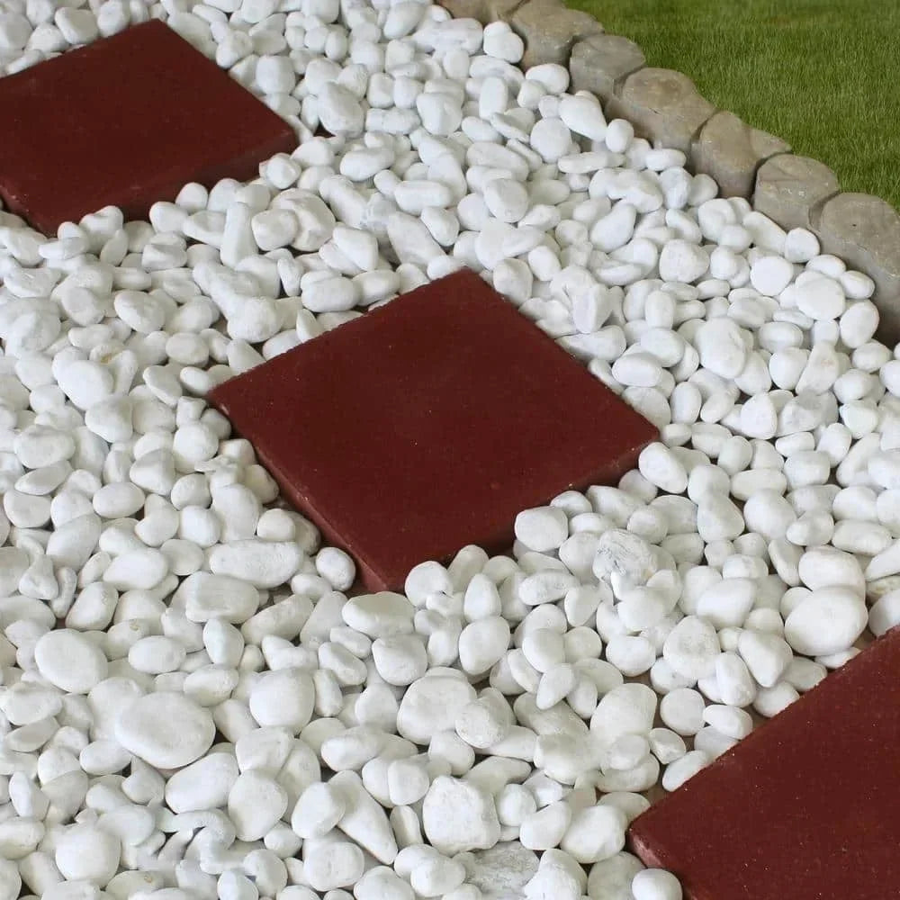 Large Snow Pebbles Use indoors or outdoor Pebble mulch in interior or exterior garden beds round and soft easy on the feet