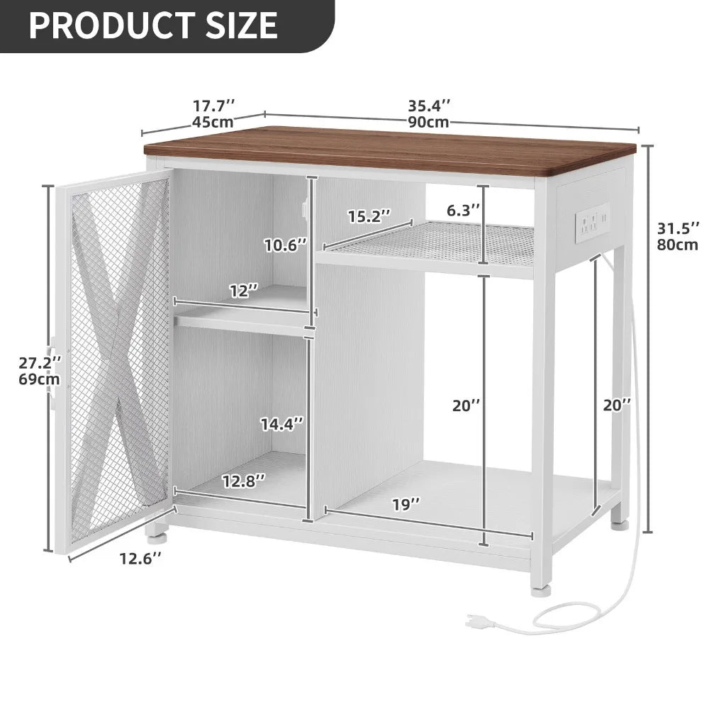 White Metal Fish Tank Stand 40 50 Gallon 3 Tier Storage