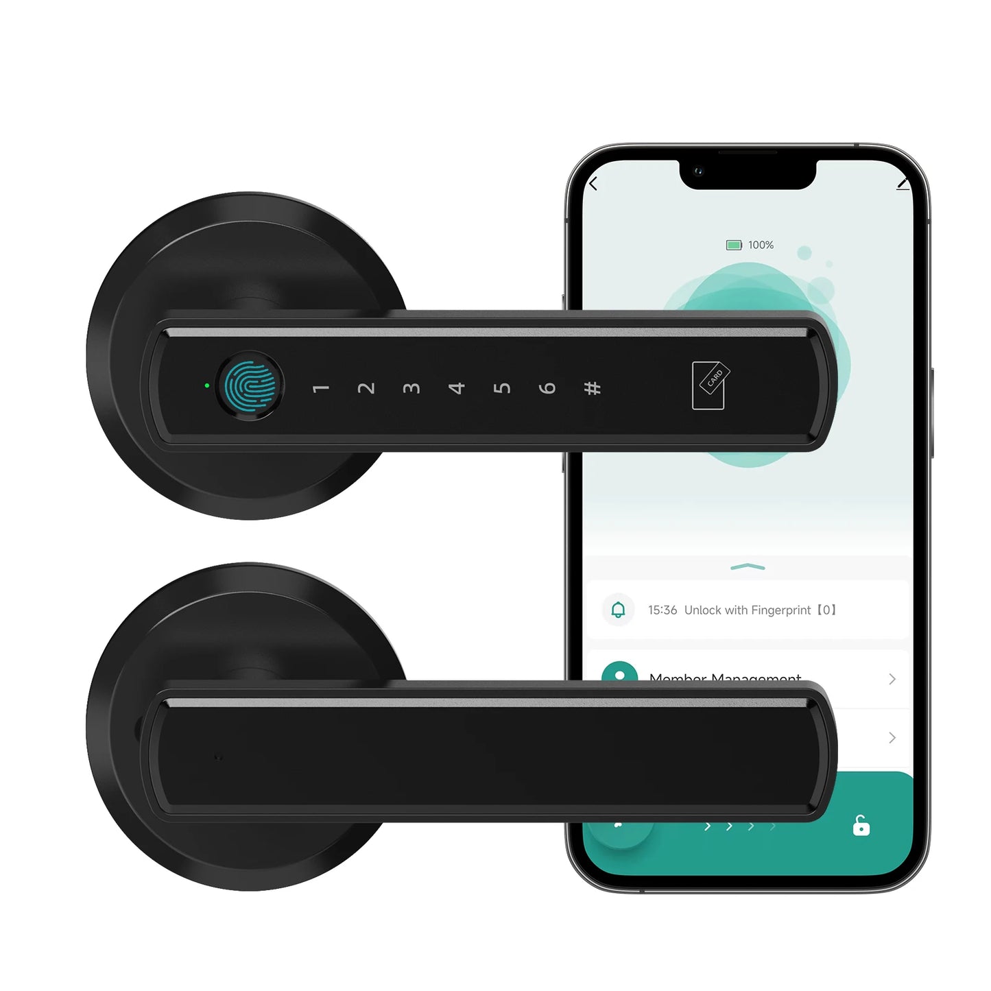 Viladepot Smart Lock Fingerprint Door Lock with App Remote Control Passcode Unlock Electronic Touchscreen Keypad