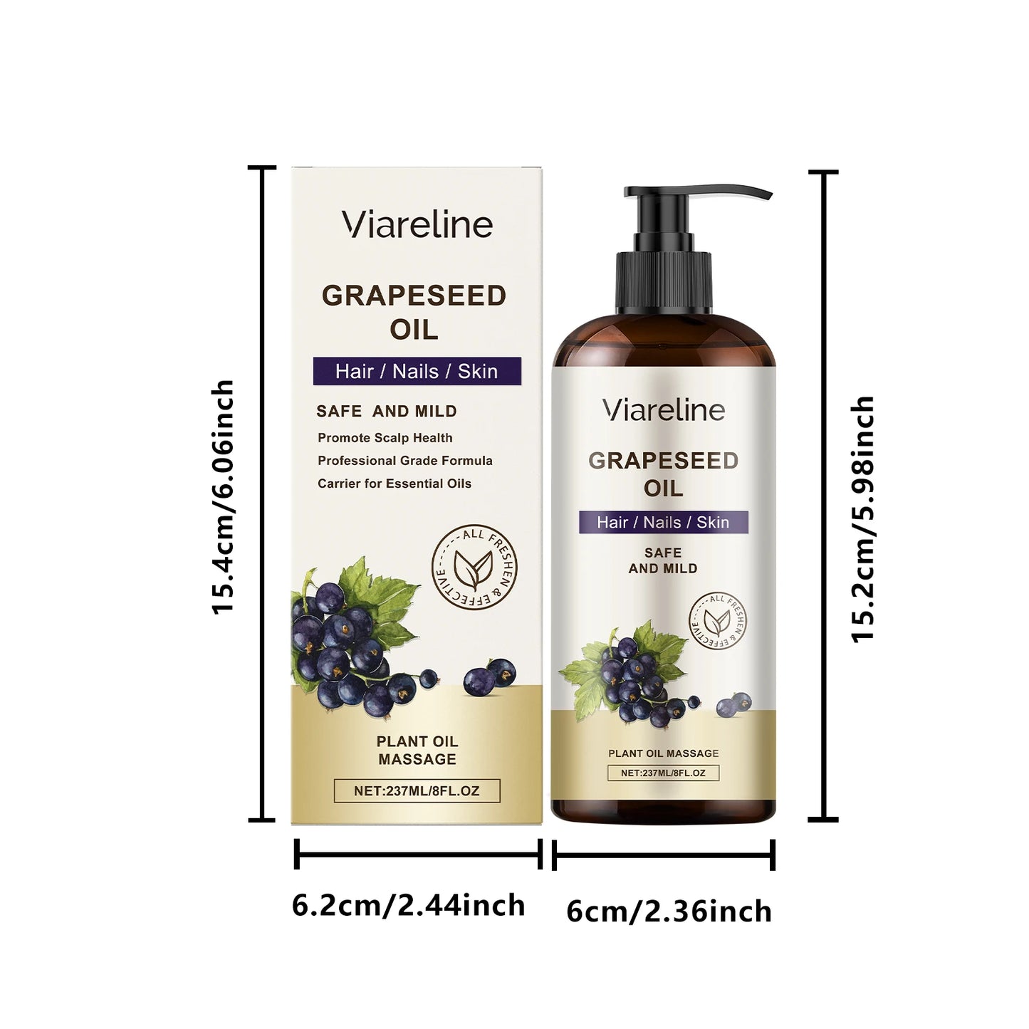 Grapeseed Essential Oil Nourishing Hair Skin Moisturizing