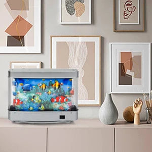 Artificial Aquarium Moving Pictures Of Fish In Tank Lamp