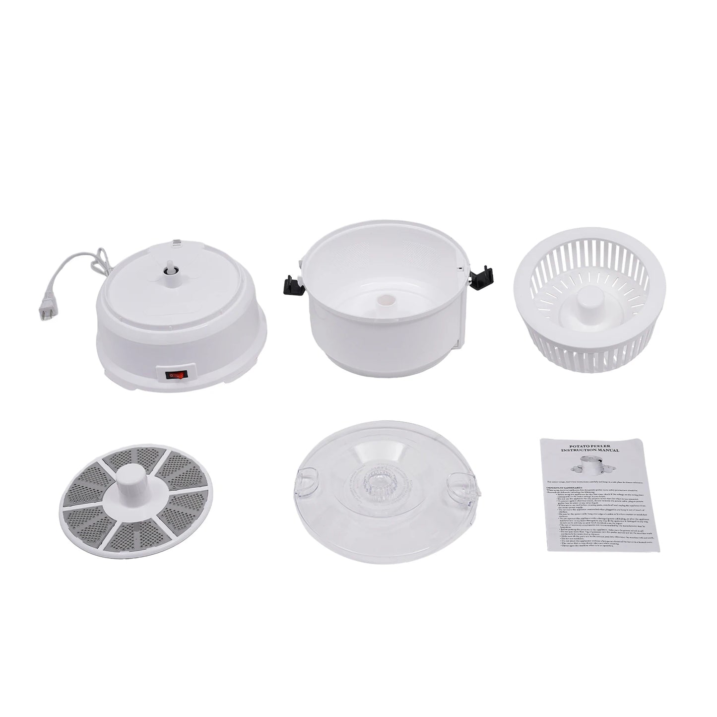 85W Electric Potato Peeler One Button Drive Spinner