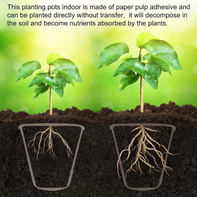 40 Pack Peat Pots 3.15 Inch Round Germination Nursery Pots
