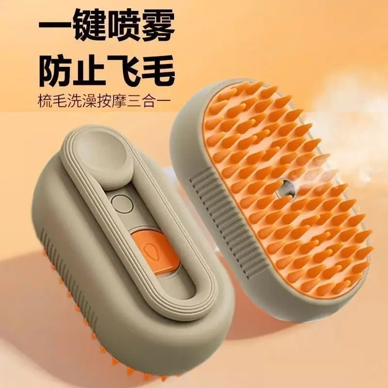 Dogs And Cats Comb Self Cleaning Pet Hair Remover Brush Dematting Grooming Tool With Built In Mist Humidifier