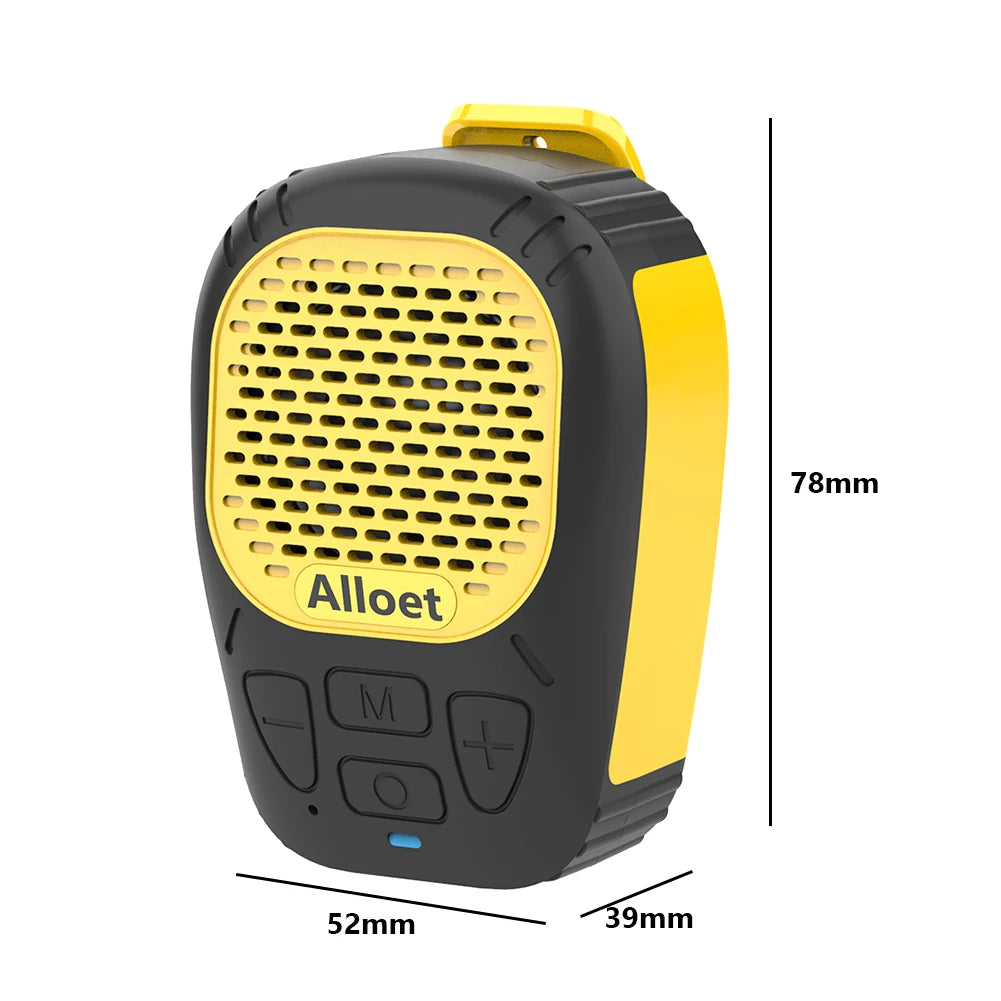 Wearable Bluetooth Speaker With Mic Clip Up To 30 Hours
