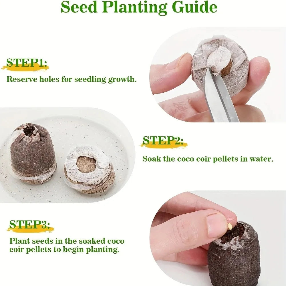 40 Pack Coir Seed Starter Pods 30mm For Seedlings Bonsai