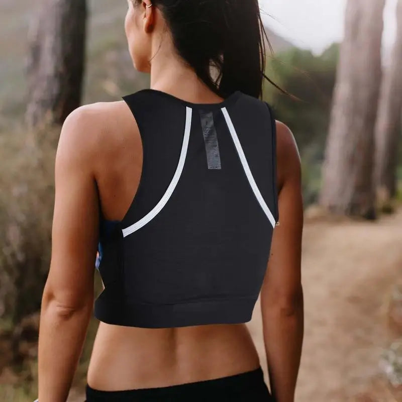 Reflective Running Backpack Lightweight Sport Running Vest For Storage Water Bottle Phone Bag For Trail Running Storage Bag