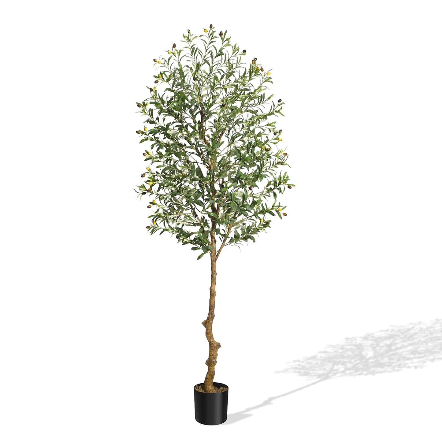 Faux Olive Tree 7FT Tall fake Olive Trees with Branches Fruits Large Artificial Olive Trees for Home Living Room Decor Indoor