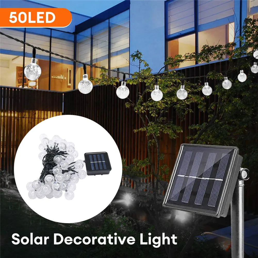 String Light Outdoor Solar Fairy Lights Waterproof Christmas Decoration Wedding Lamp Garden