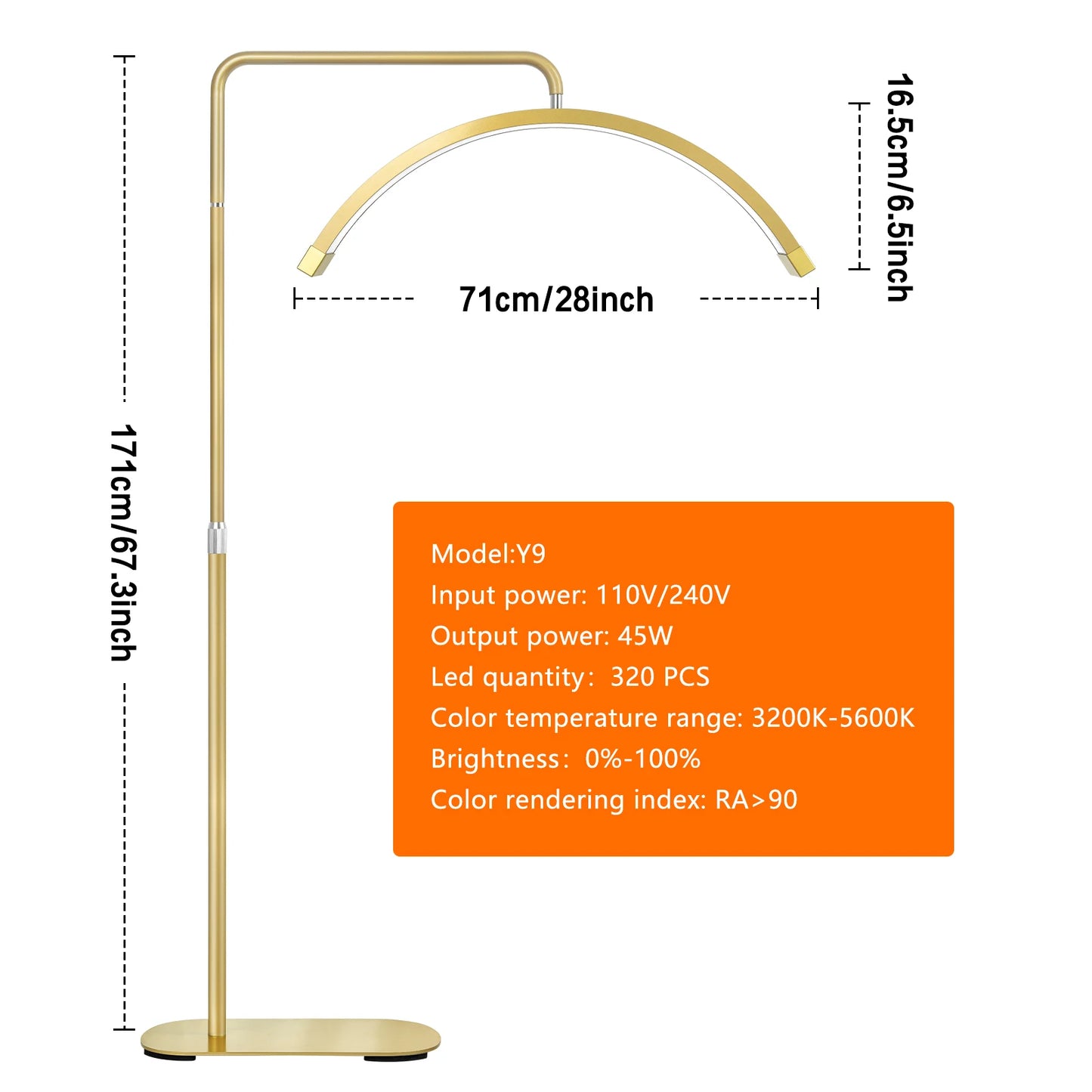 Fosoto Half Moon LED Video Light For Tattoo Eyelash Fill