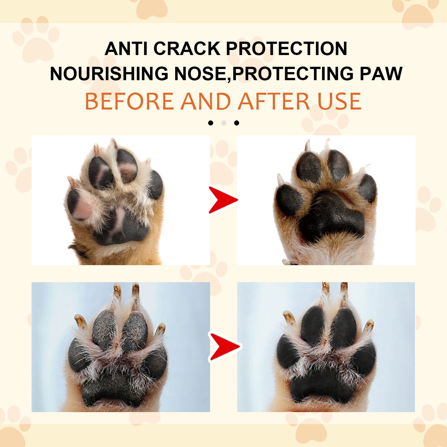 Pet Paw Repair Balm Moisturizes Dry Paw Pads Repairs Cracked skin Calms redness discomfort Paw Pad Rescue Cream For Dog and Cat