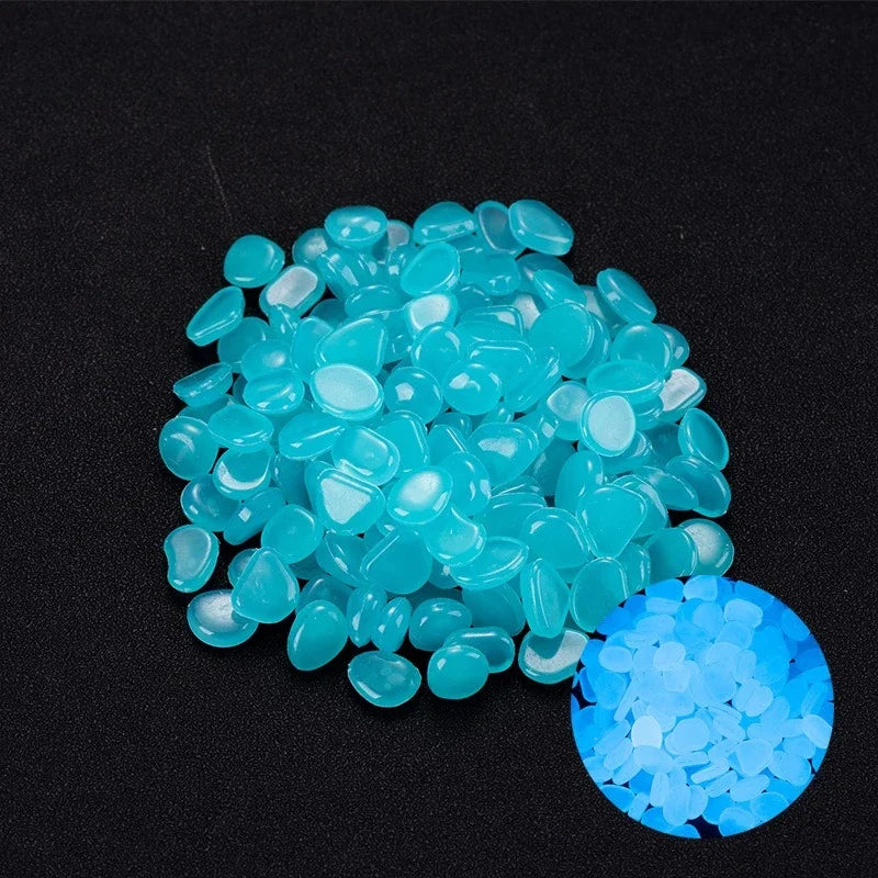 Glow In The Dark Garden Pebbles 100 Pcs For Outdoor Use