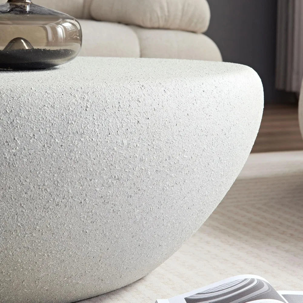 Oval Stone Coffee Table Fiberglass Center Table Outdoor