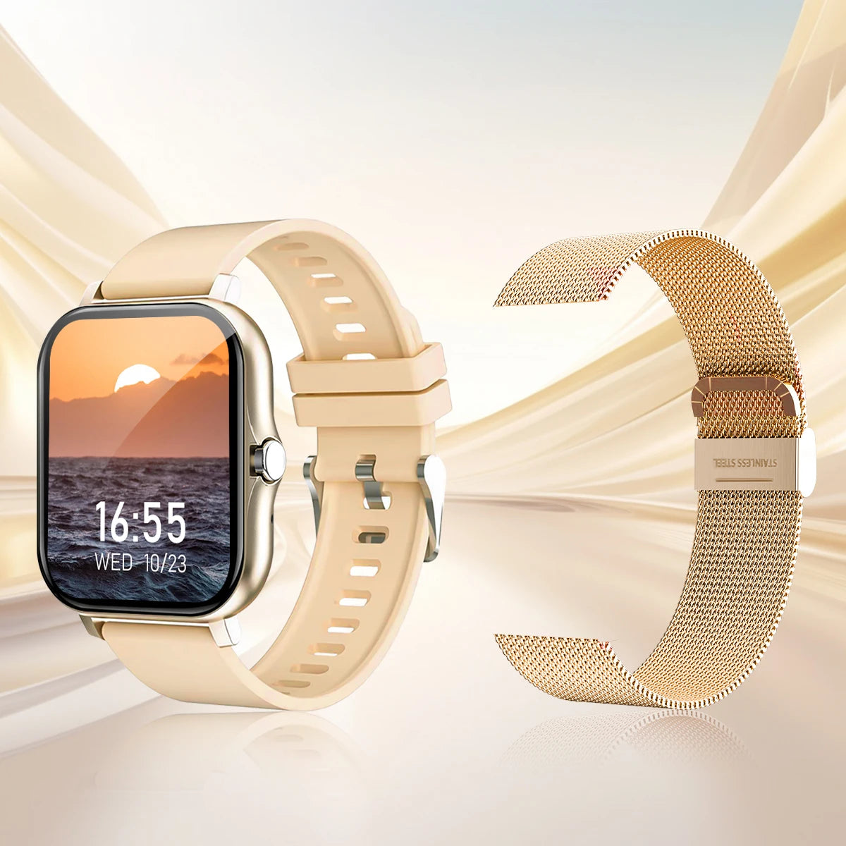 Smart Watch Wireless Calling Dial Sport Mode Reminder Fitness Monitoring for iPhone Android