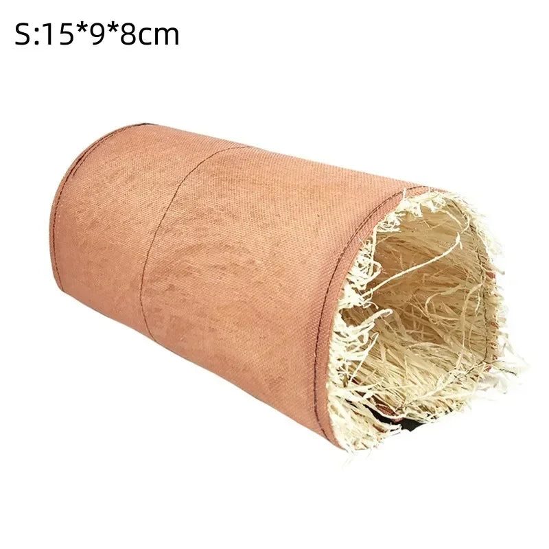Rabbit Hideaway Toy Grass Straw Bunny Toy Tunnel Hamster Accessories For Guineapig Chinchilla Ferret Rats Rodent Cage NEW