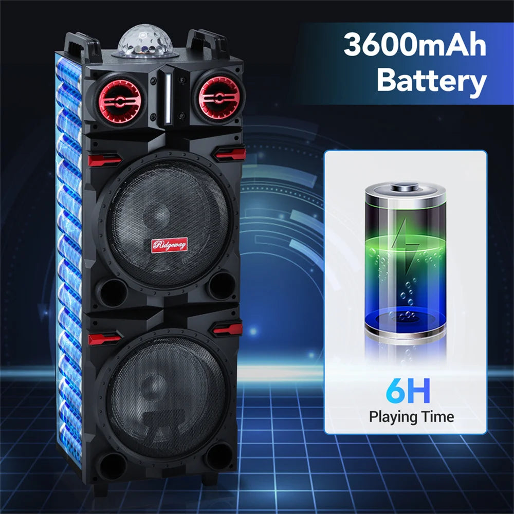 9000W Portable Bluetooth Speaker Heavy Bass 10in Subwoofer