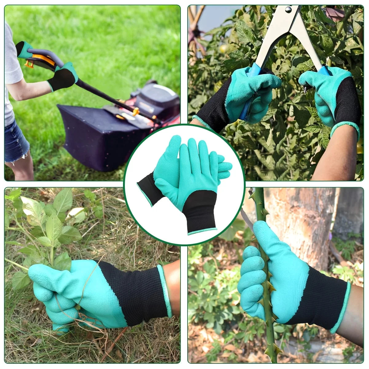 Gardening Work Gloves With Claws Unisex for Digging Planting