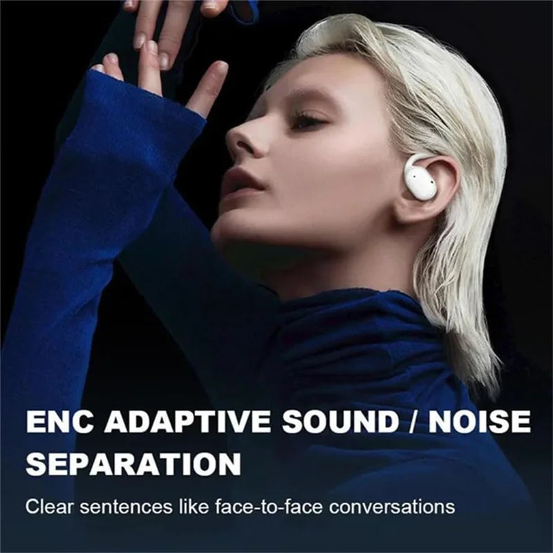 SK OWS Headphones V5.4 Bluetooth Wireless Earphones Sports Noise Reduction Waterproof Earhooks Headset Intelligent Touch Screen