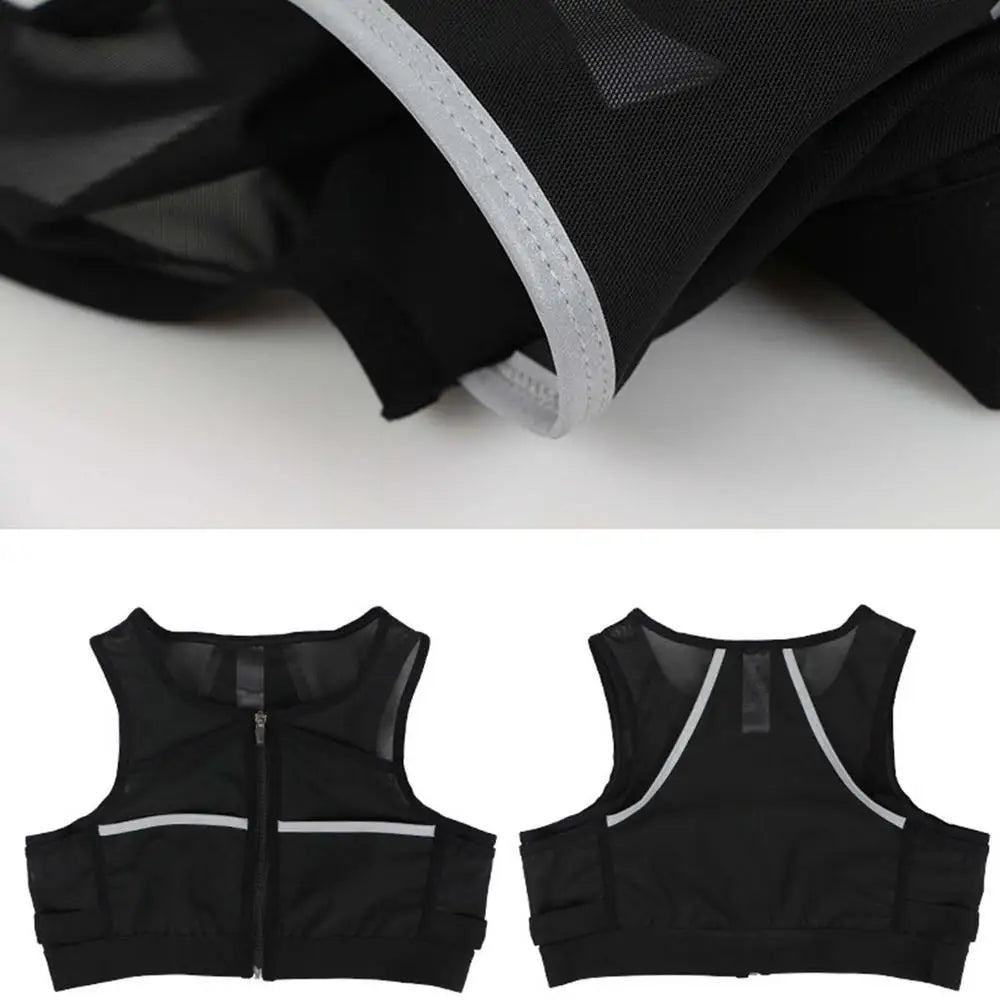 Reflective Running Backpack Lightweight Sport Running Vest For Storage Water Bottle Phone Bag For Trail Running Storage Bag