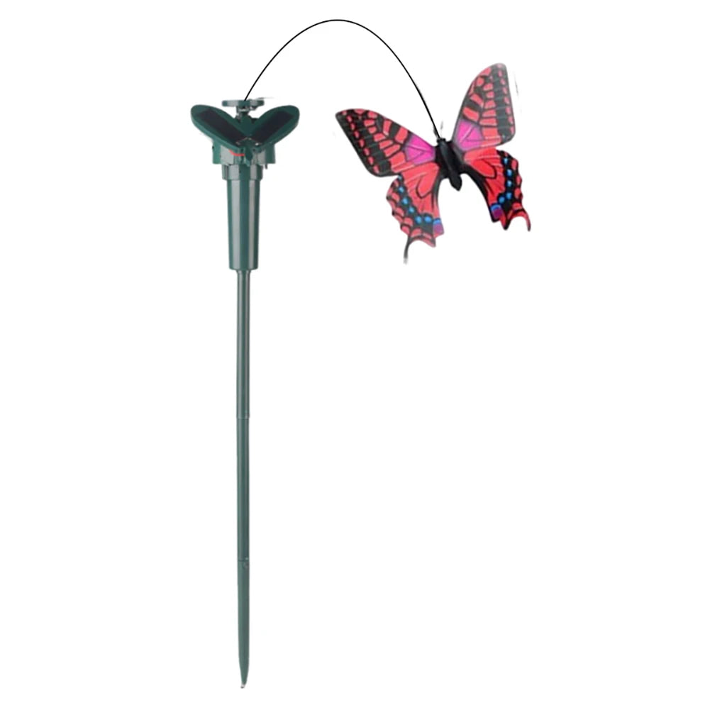 Solar Garden Dancing Ornament Solar Powered Flying Wobble Cute Animal Fluttering Butterfly Ornament Yard Outdoor Lawn Decor