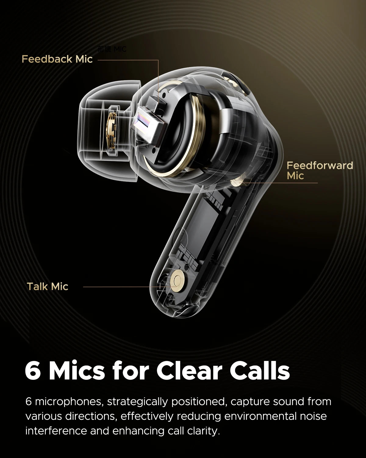 SoundPEATS Capsule3 Pro+ Wireless Earphones Adaptive ANC Bluetooth Headphones Hi Res HiFi Stereo Sound with xMEMS Speaker,LDAC