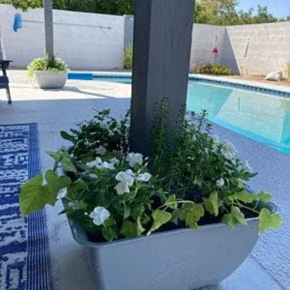 Mailbox Planter Resin Wrap 16 Gal For 4x4 6x6 Posts Drainage