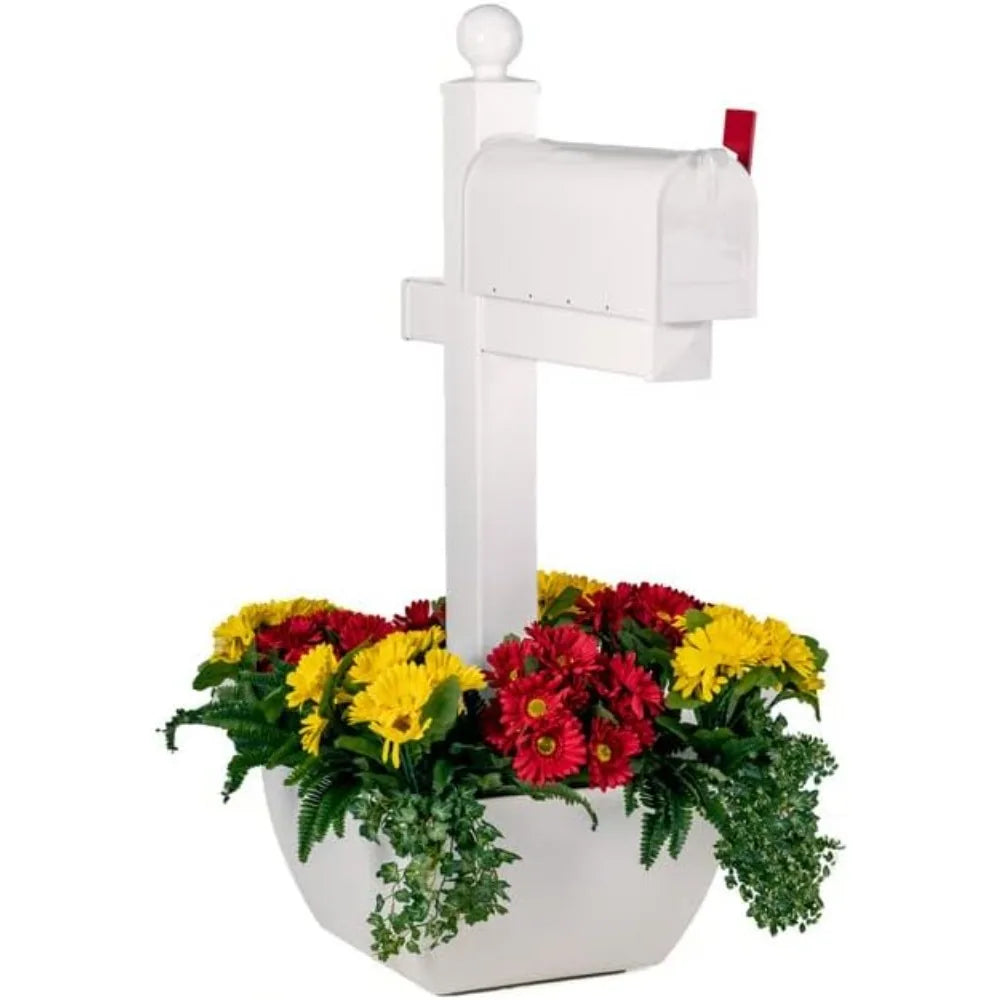 Mailbox Planter Resin Wrap 16 Gal For 4x4 6x6 Posts Drainage