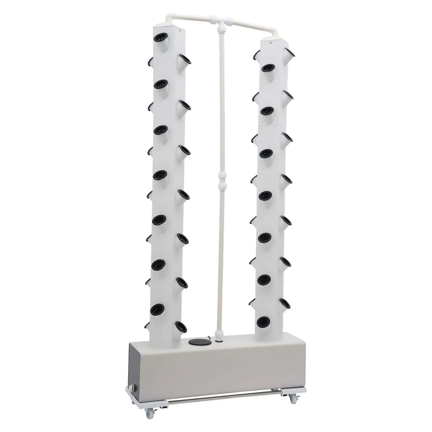 56 Hole Hydroponics Growing Kit White Vertical Tower Pump
