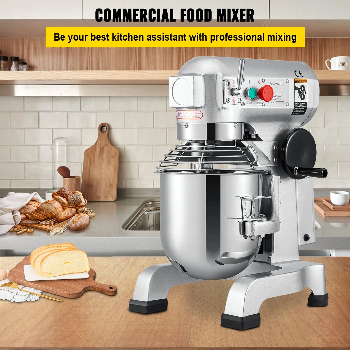 SucceBuy 10-30L Electric Dough Stainless Steel Mixer