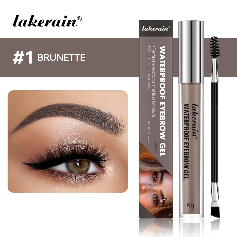 Lakerain Waterproof Eyebrow Gel Smudge Proof Long Lasting