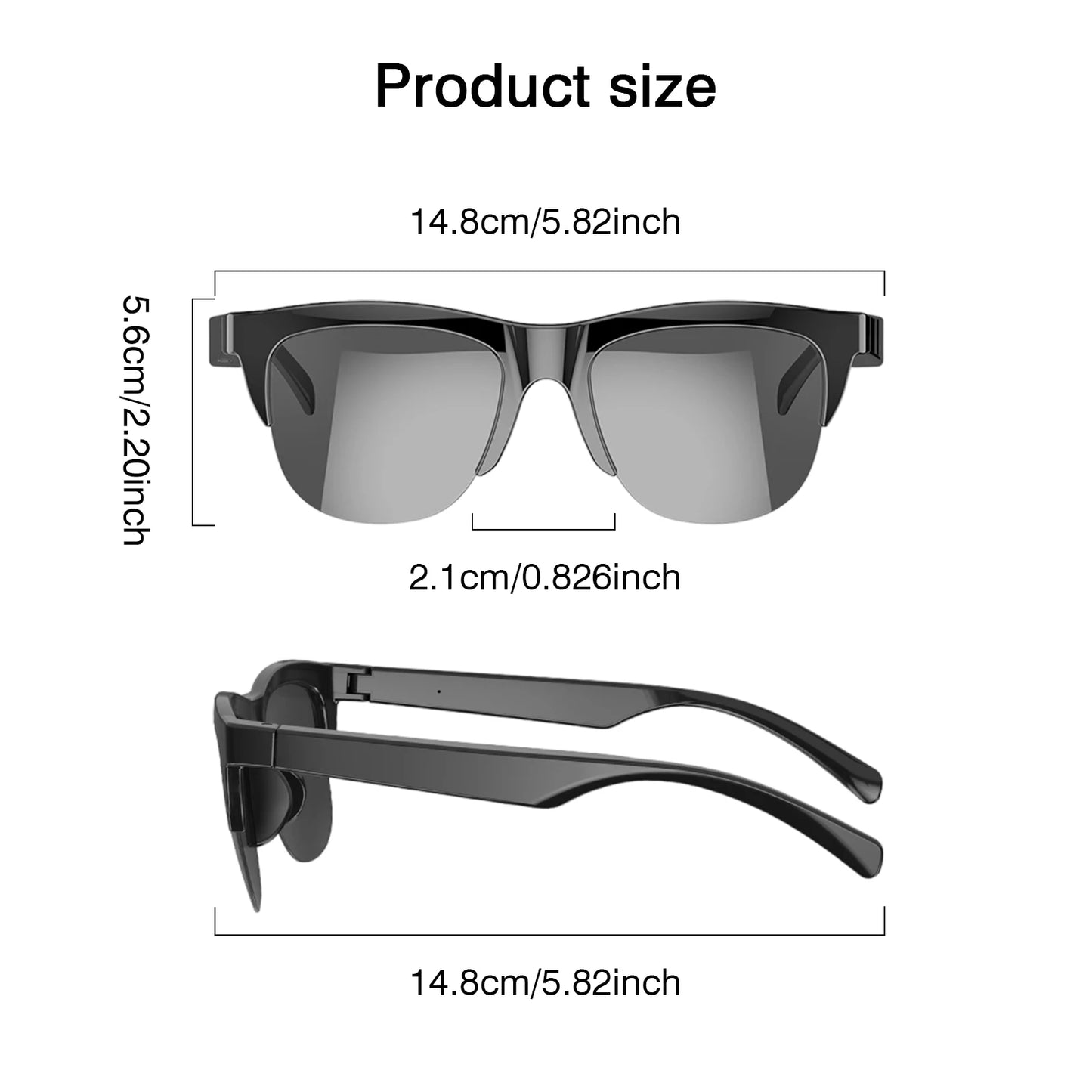 2025 Smart Glasses Unisex Blue Light Blocking Music Playback