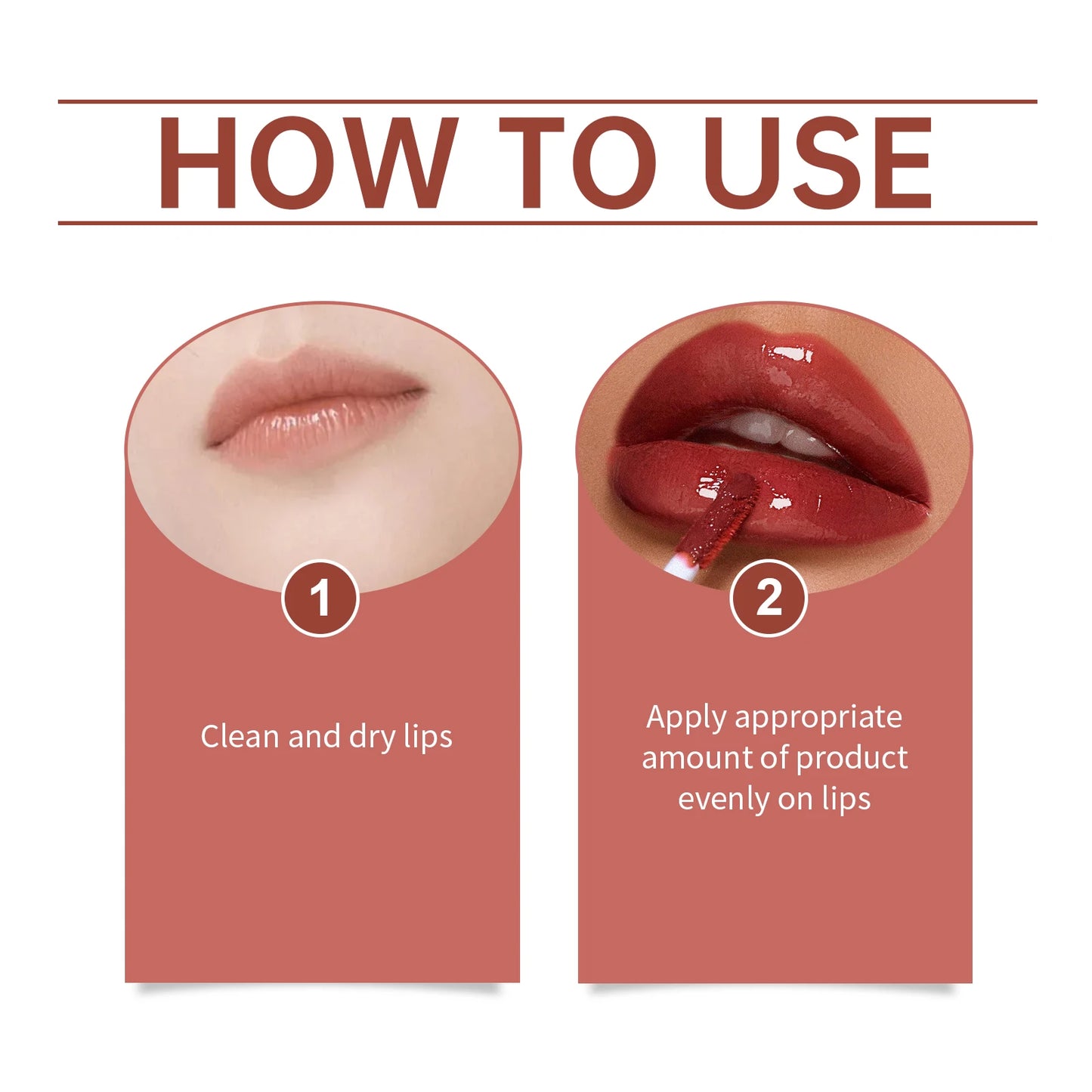 4PCS Lip Gloss Deep Moisturizing, Vivid Color, Long-lasting Color, Moisturizing Lip Gloss, Holiday Gift