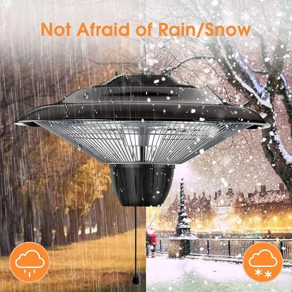 Patio Infrared Heater 1500W Waterproof Adjustable Ceiling