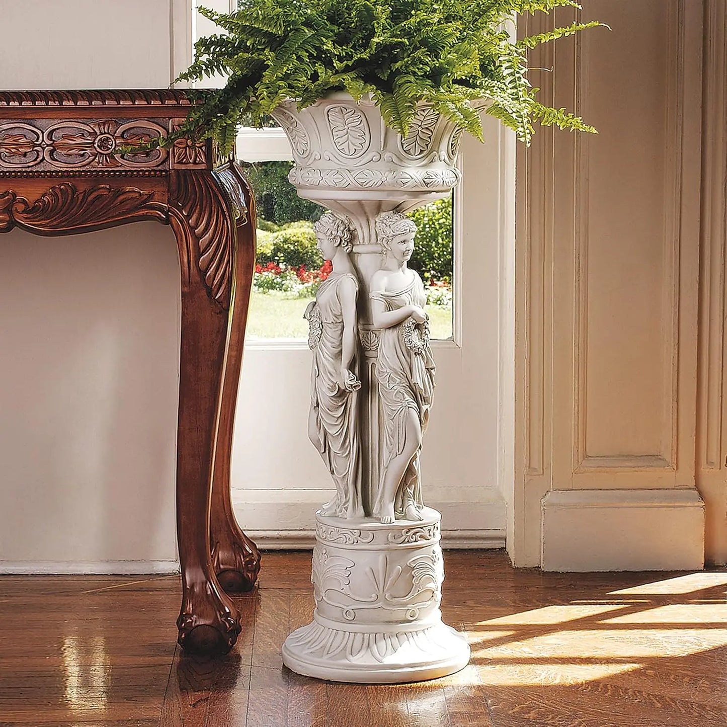 Chatsworth Manor Neoclassical Urn Pedestal Plant Stand