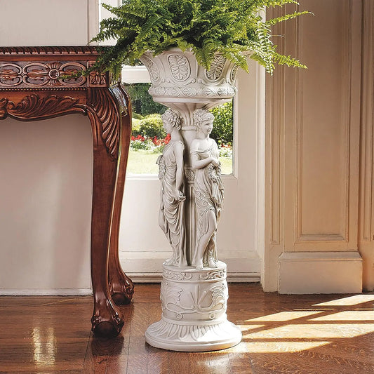 Chatsworth Manor Neoclassical Urn Pedestal Plant Stand