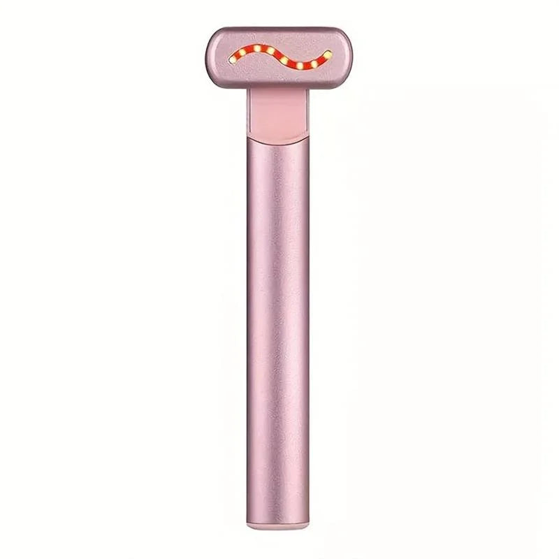 Eye Massager Wand Eye Massager Wand Rechargeable Heated Vibration Electric Facial Beauty Device for Skin Care at Home Pink