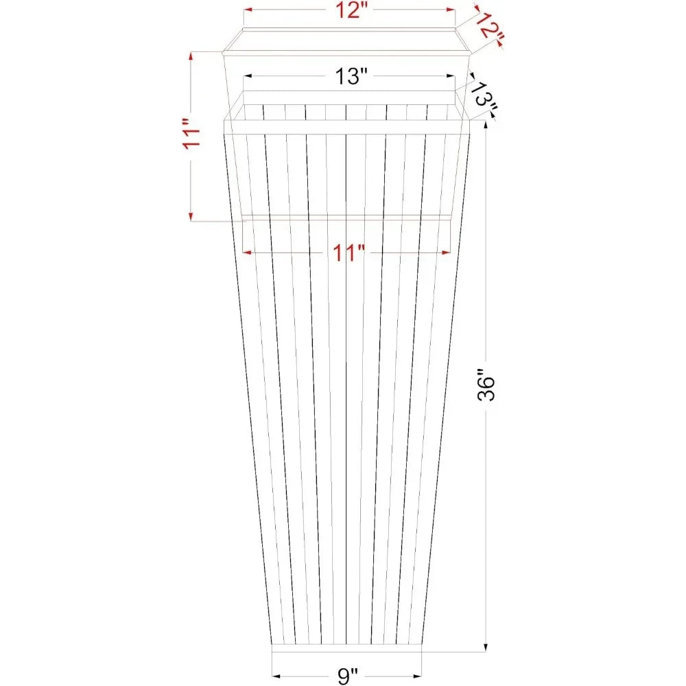 Tall Outdoor Planter Stainless Steel With Drip Tray