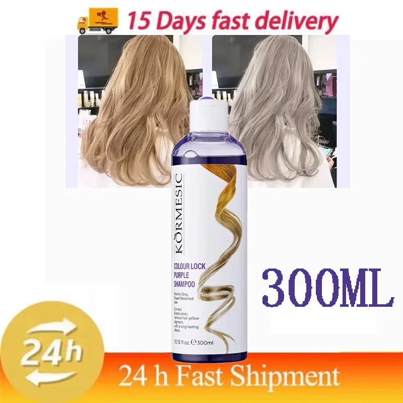 Professional Color Fixing Purple Shampoo Professional Yellow Removal Post Dyeing Gray Hair Care Bleached Highlighted Revitalize