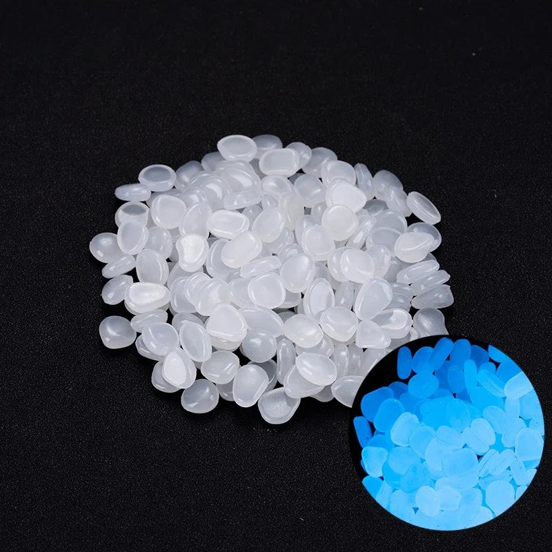 Glow In The Dark Garden Pebbles 100 Pcs For Outdoor Use