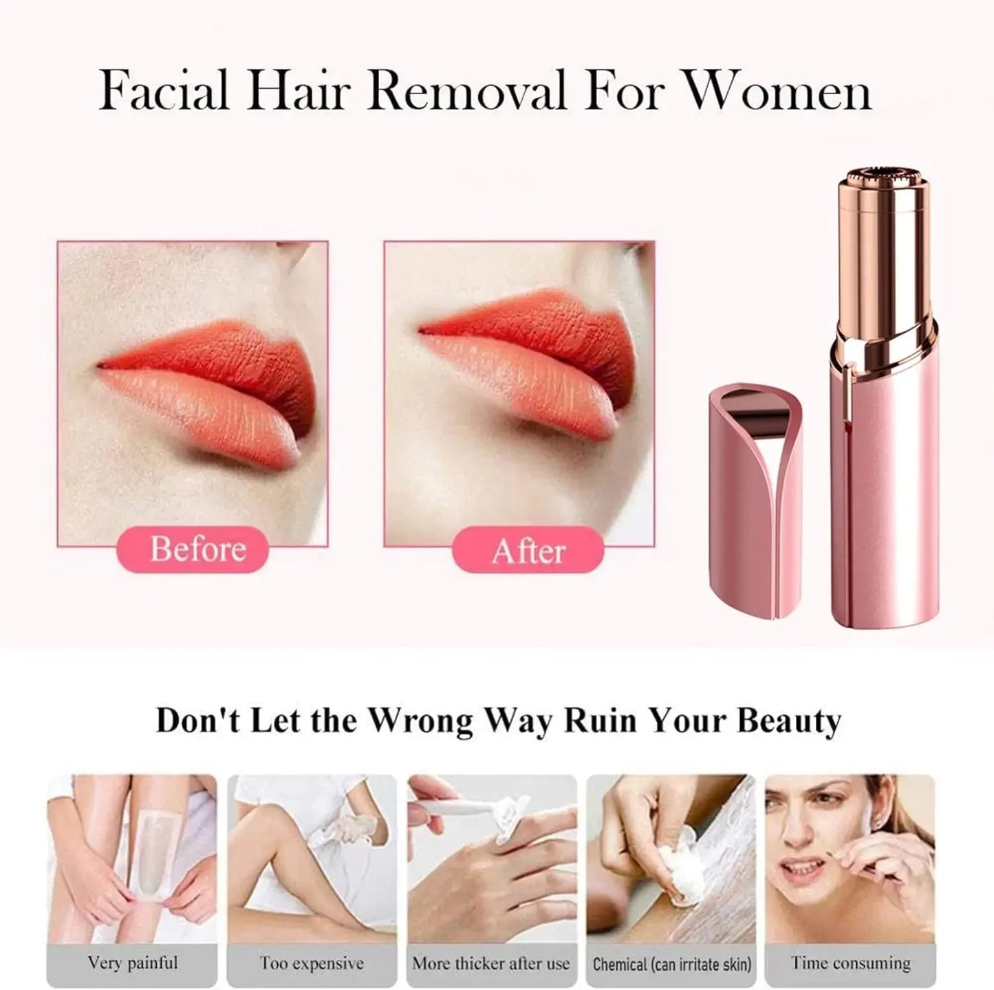 Mini Facial Hair Remover For Women Electric Razor Portable