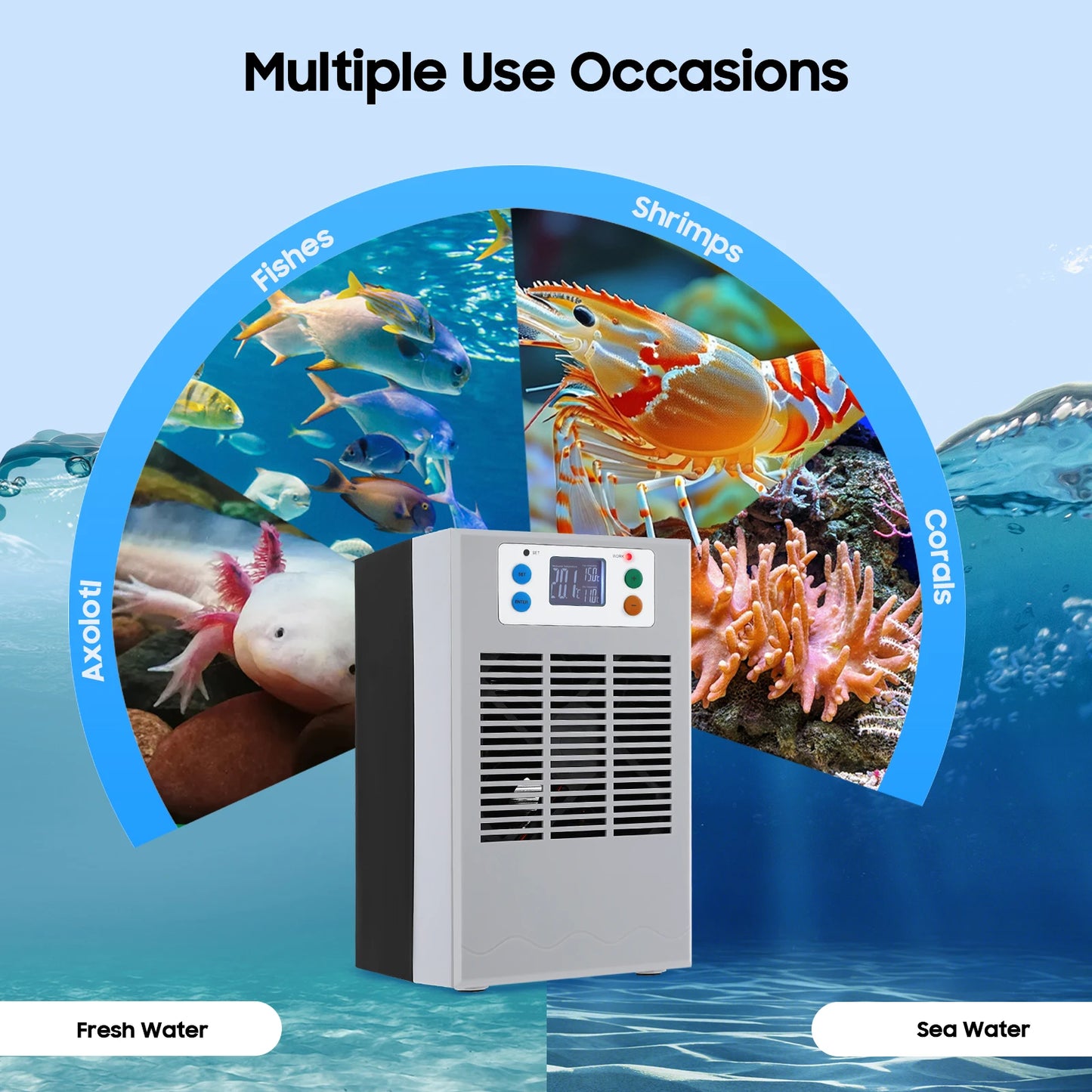 100W Fish Tank Hot Cold Water Machine With LED Display