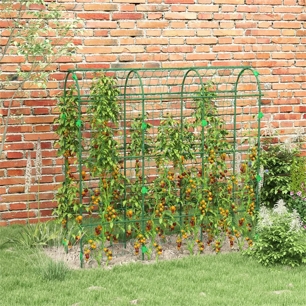 Outdoor Metal Garden Trellis Arch With Climbing Net 17 Inch