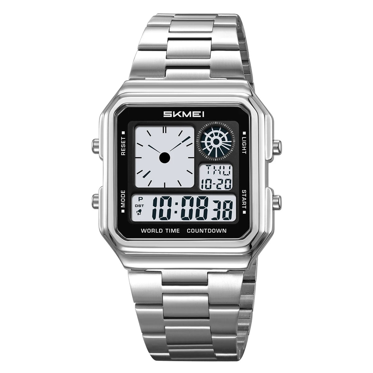 Skmei Digital Watch Waterproof Stainless Steel Band Unisex
