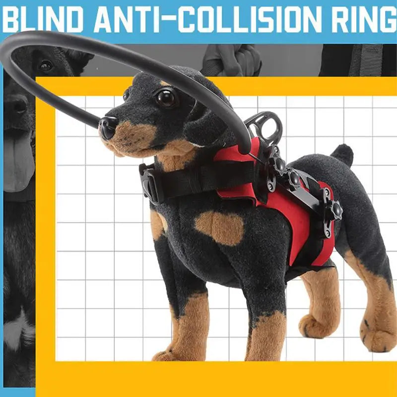 Blind Dog Harness Guiding Device Pet Safe Lightweight Adjustable Blind Dog Collar Blind Dog Accessory Safety Comfortable Bumper